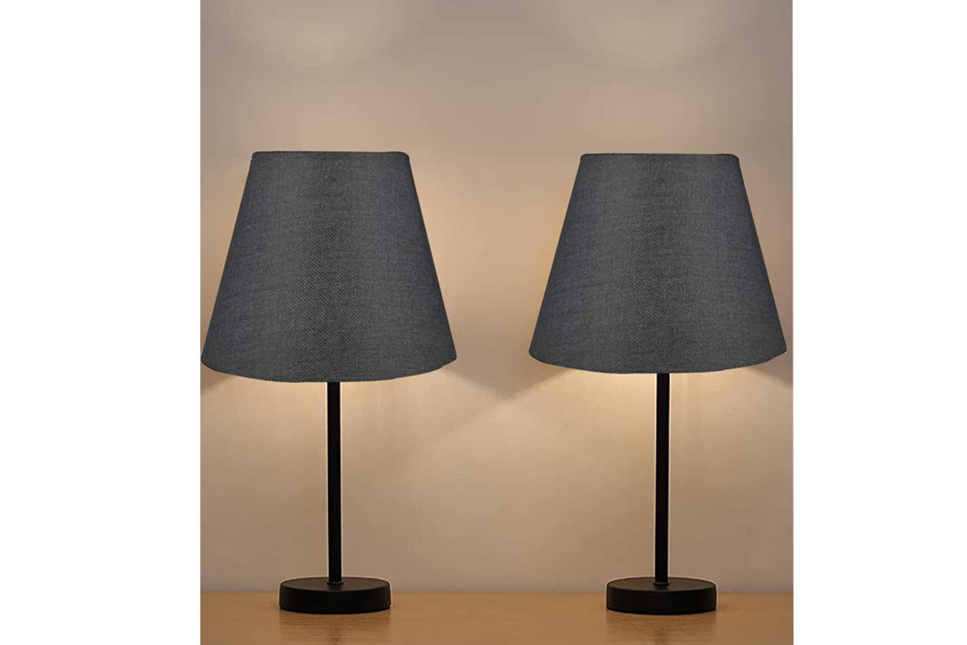EVLİGHT BLACK İKİLİ ABAJURMASA LAMBASI, METAL, SİYAH