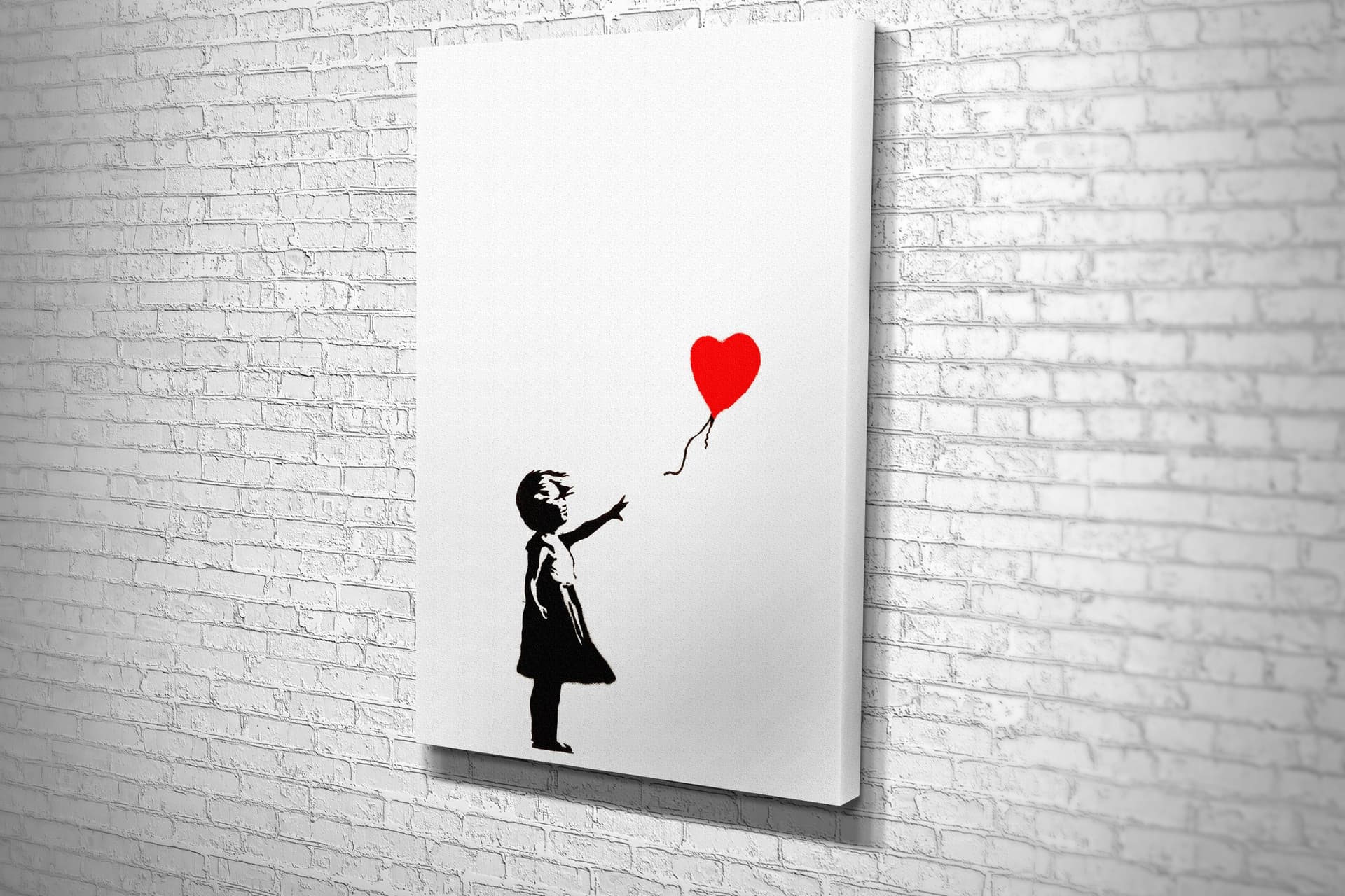 TABLO360 BANKSY KIRMIZI BALON KANVAS TABLO 75X50