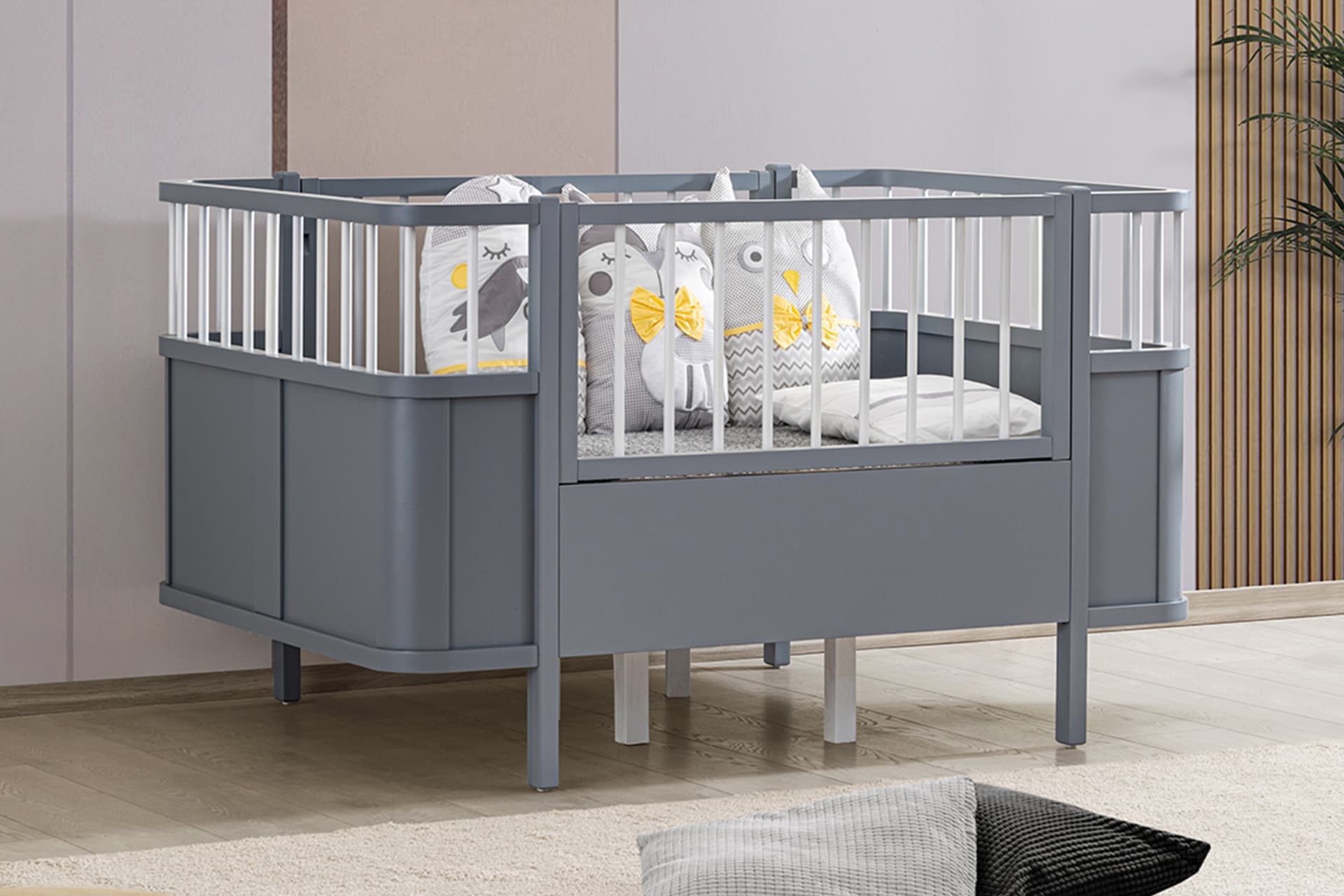 SİESTA BÜYÜYEBİLEN BEŞİK, GRİ, 90X130