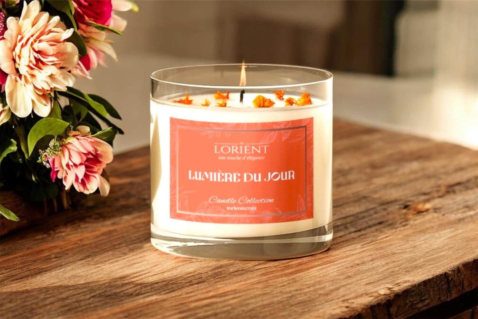 LORİENT LUMIERE DU JOUR VANİLYA GÜL KASE SOYA MUM, 220 GR