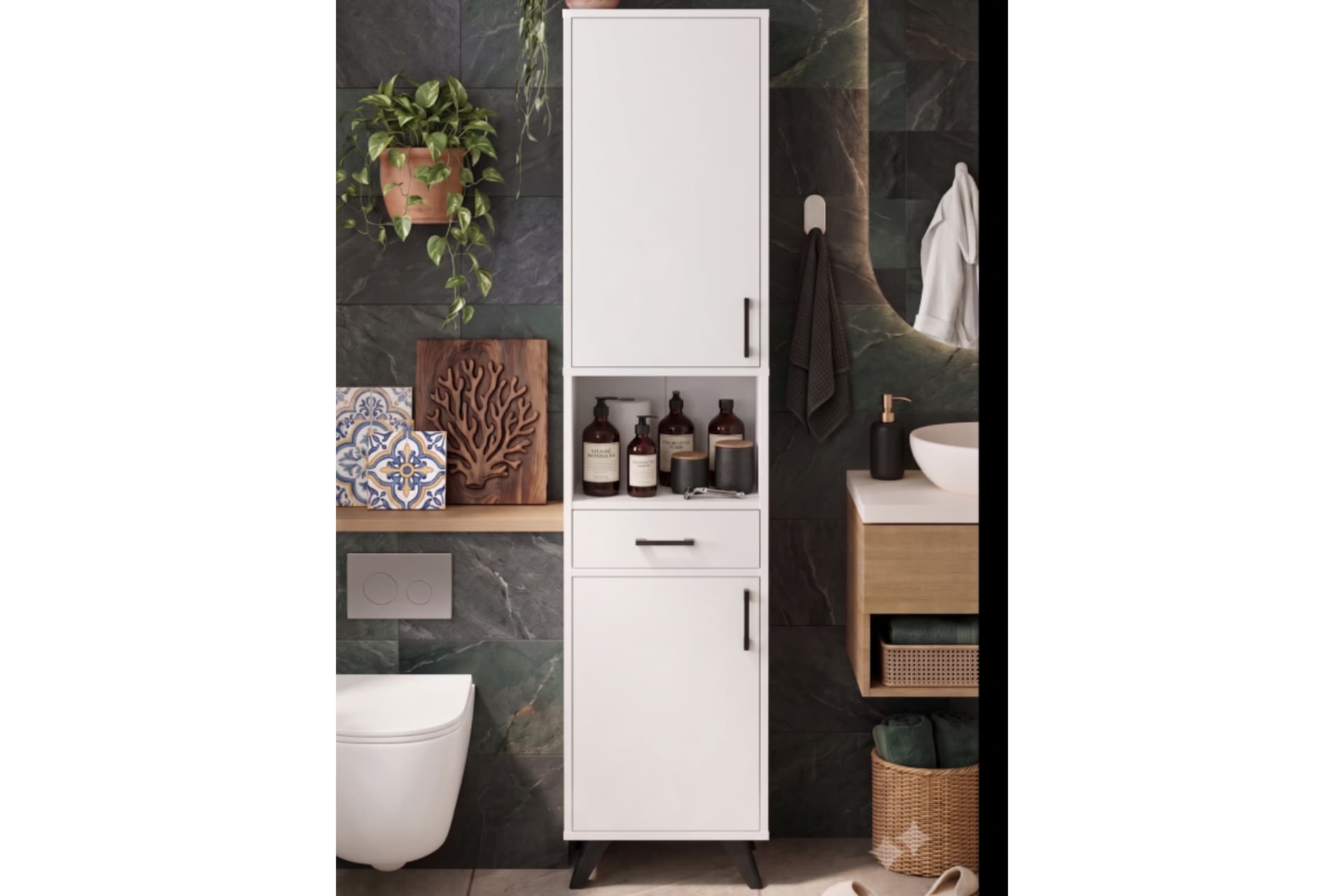 CANBERRA BANYO MUTFAK KİLERİ ÇOK AMAÇLI DOLAP BEYAZ