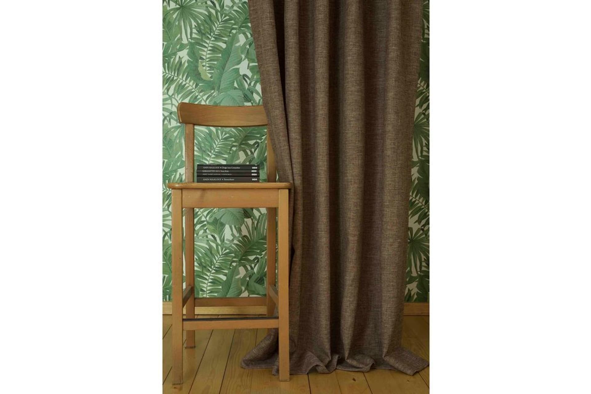 MASSARELLİ FON PERDE KETEN AÇIK KAHVE 1-2,5 ORTA SIK PİLE 90X260