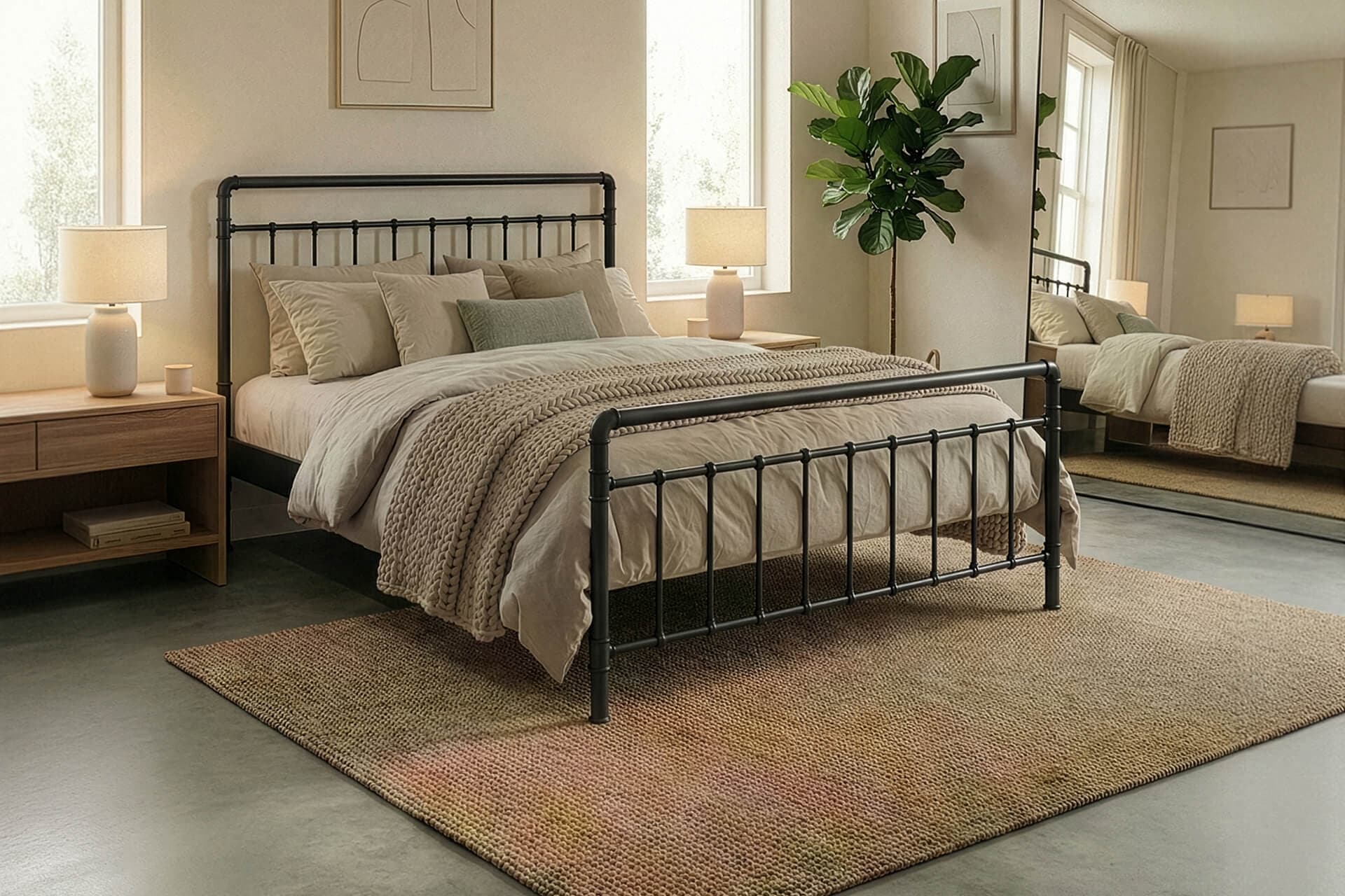 ODİN METAL KARYOLA, SİYAH, 140X200