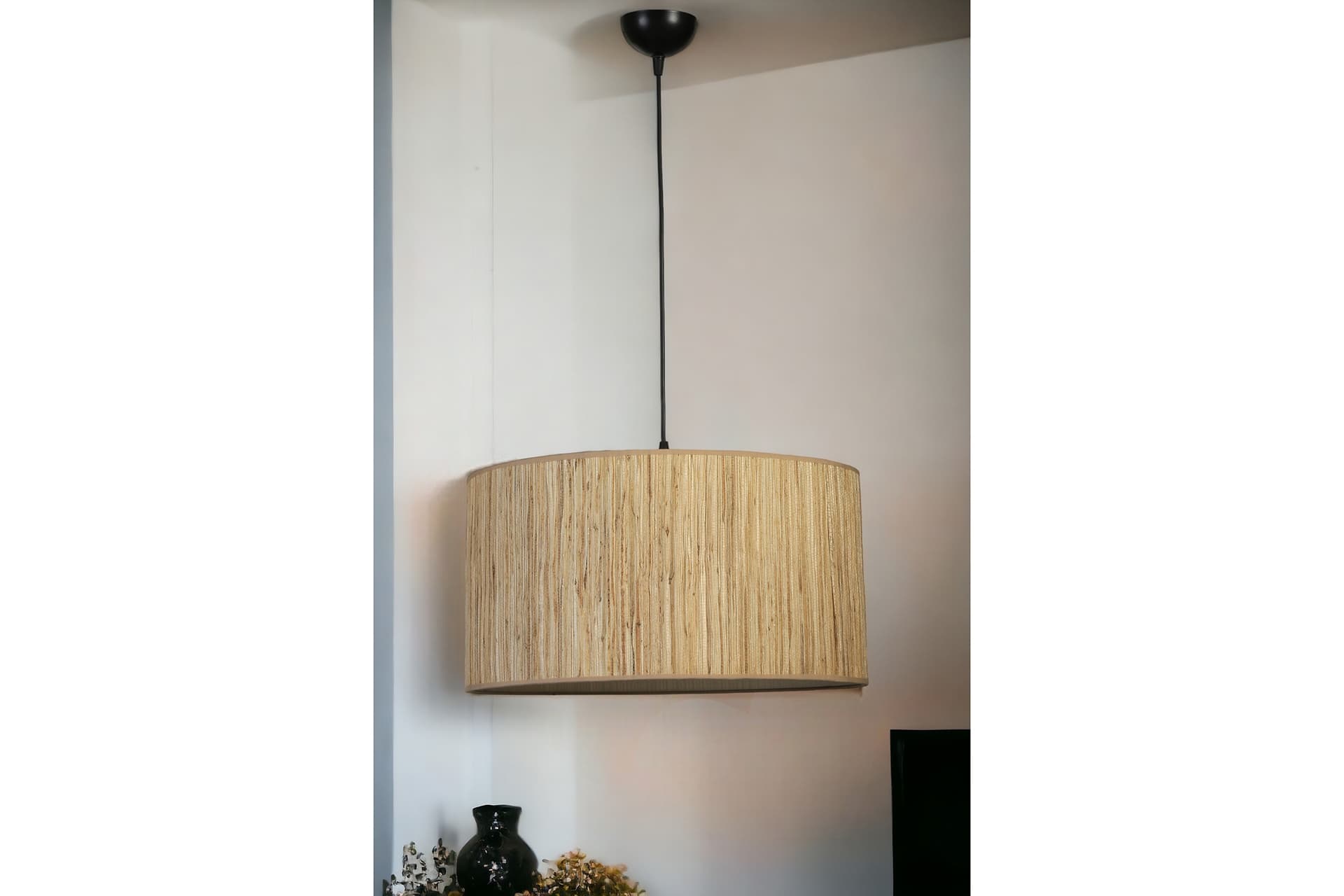 BAMBU 010 ABAJURLU TEKLİ SARKIT AVİZE