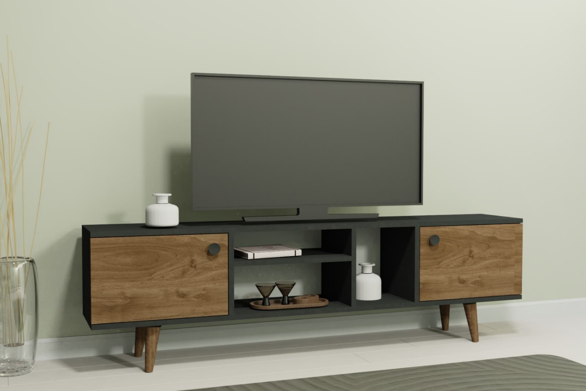 LAGOMOOD EWO TV SEHPASI, ANTRASİT CEVİZ