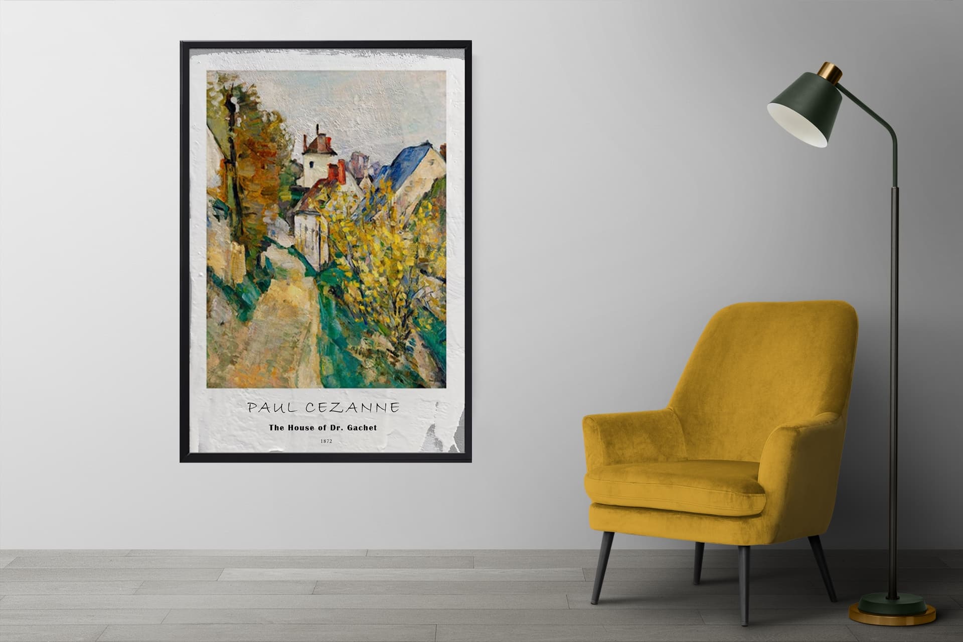 ÇERÇEVELİ BETON ART DOKULU PAUL CEZANNE THE HOUSE