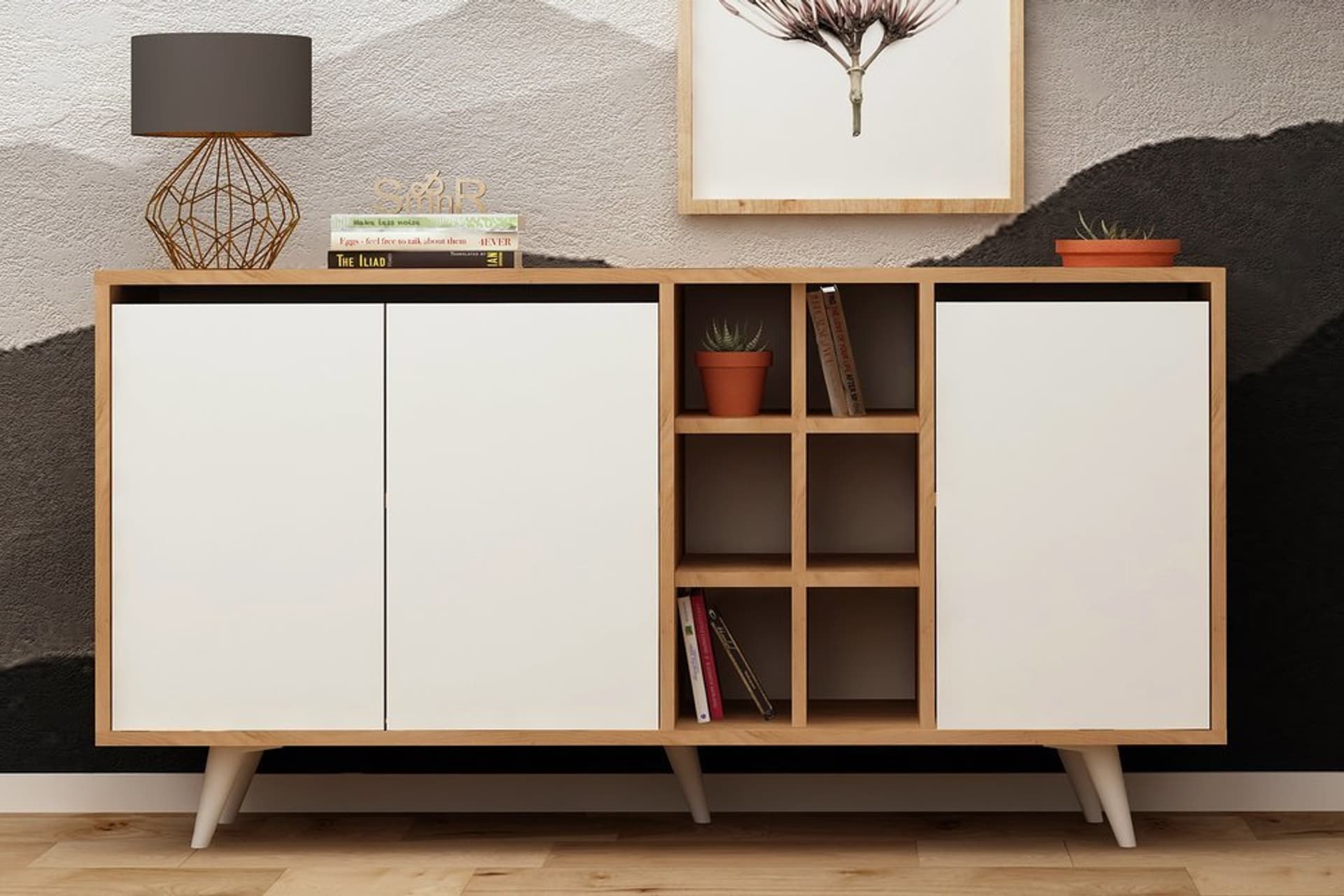 ESMOB SERİA KONSOL, MEŞE-BEYAZ