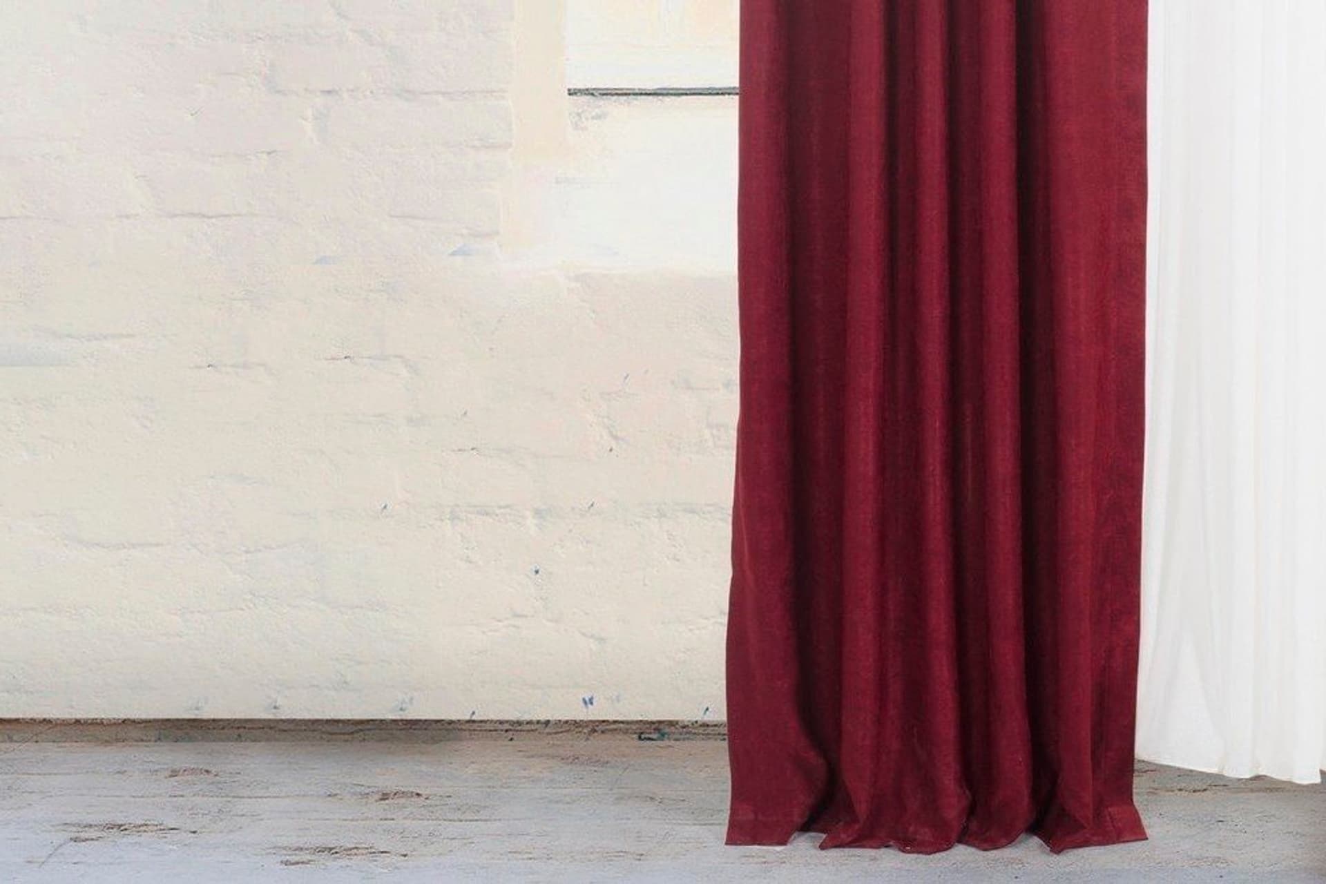 MASSARELLİ FON PERDE BORDO PİLESİZ 60X260