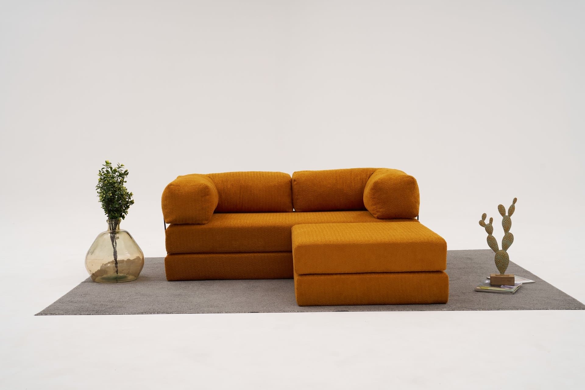 COMFORT SERİSİ YATAKLI MİNİ KÖŞE KOLTUK, TURUNCU