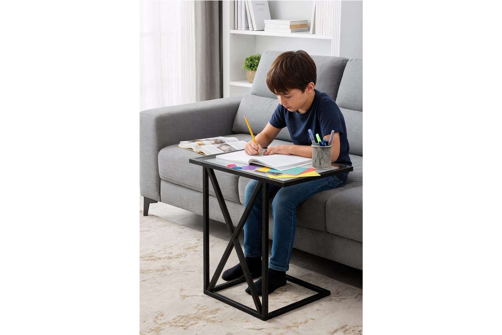 LUNA SİYAH METAL C SEHPA