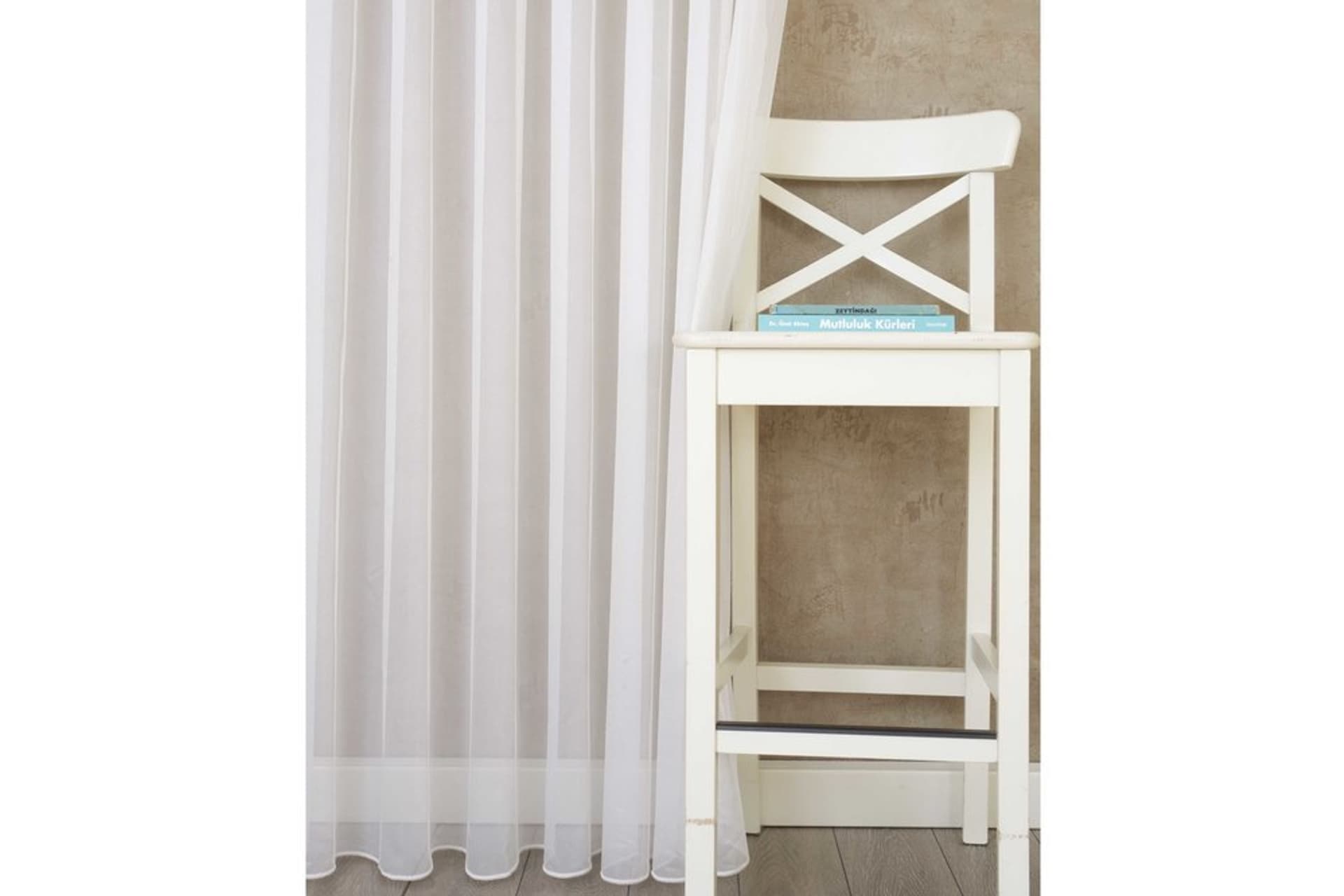 MASSARELLİ ETAMİN TÜL EKRU  1-2,5 ORTA SIK PİLE 100X260