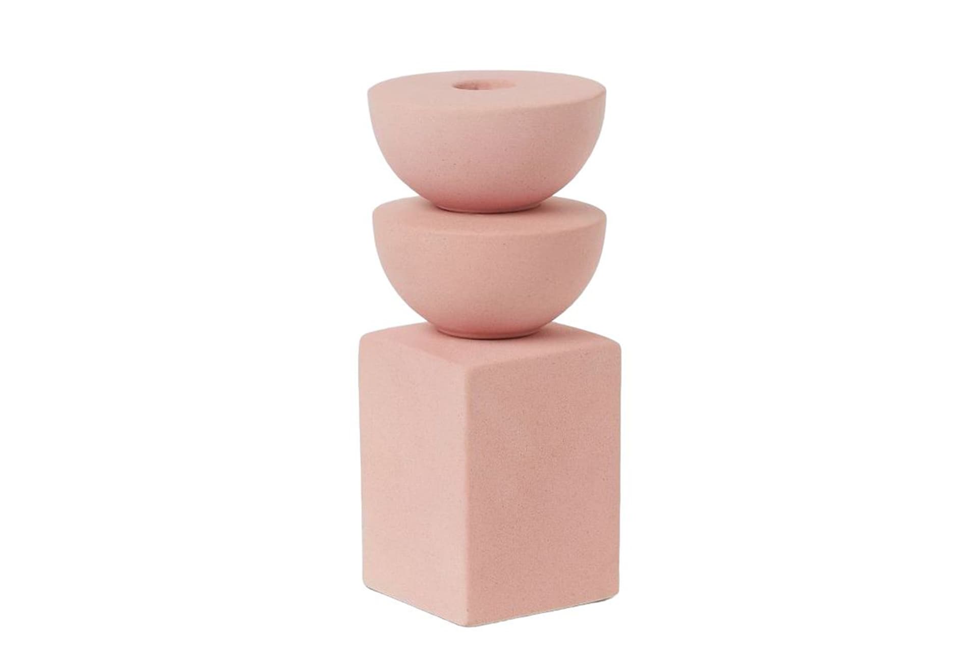 İSKANDİNAV ÜÇ KATLI MUMLUK, PEMBE