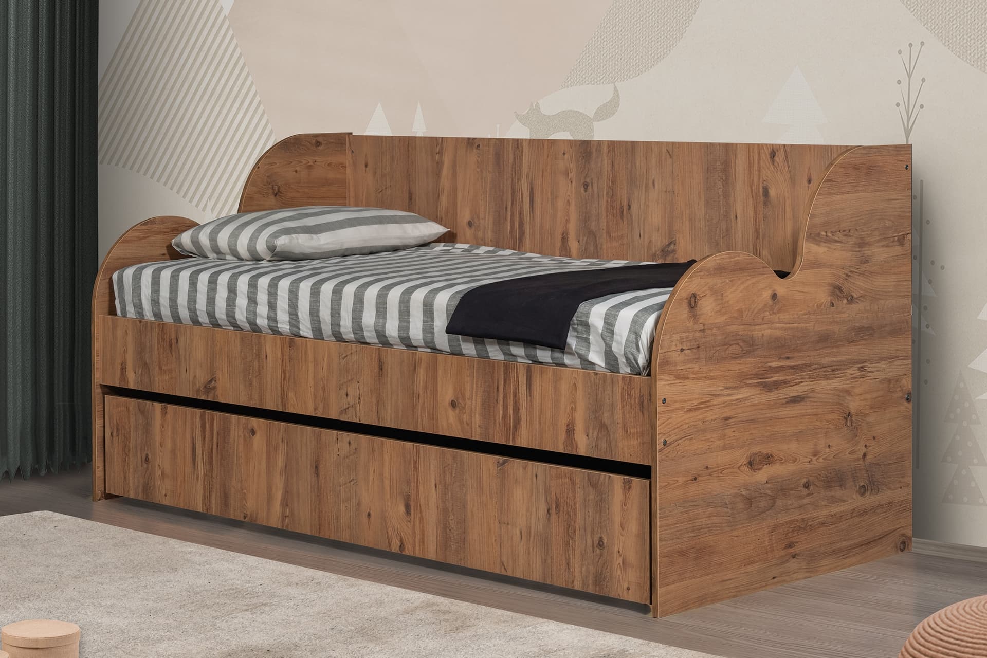 DENİZ YAVRULU YATAK, ATLANTİK ÇAM, 90X200
