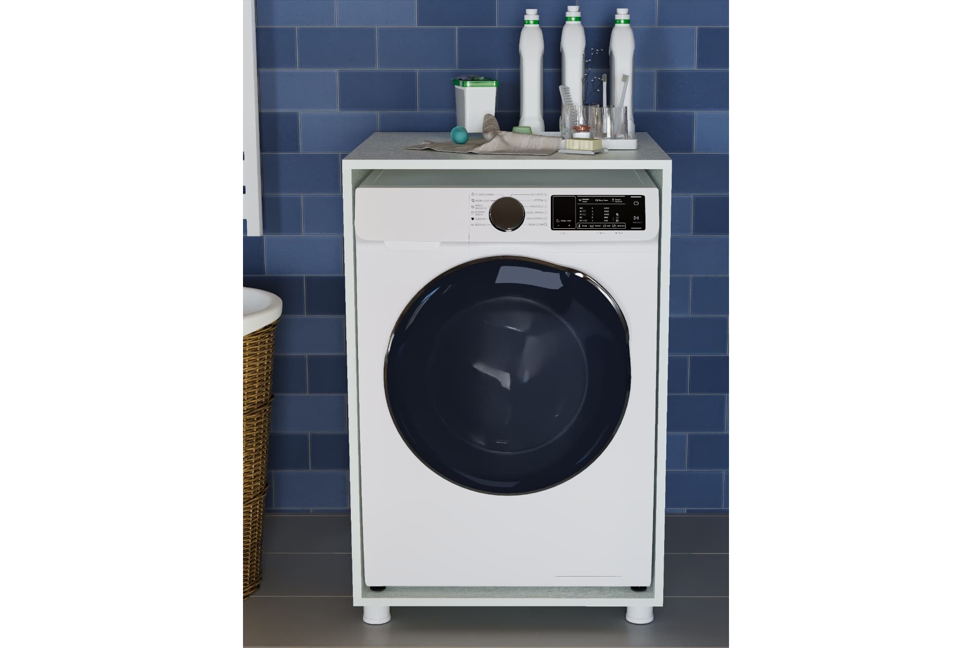 CROWN ÇAMAŞIR MAKİNE DOLABI, BEYAZ AFM120