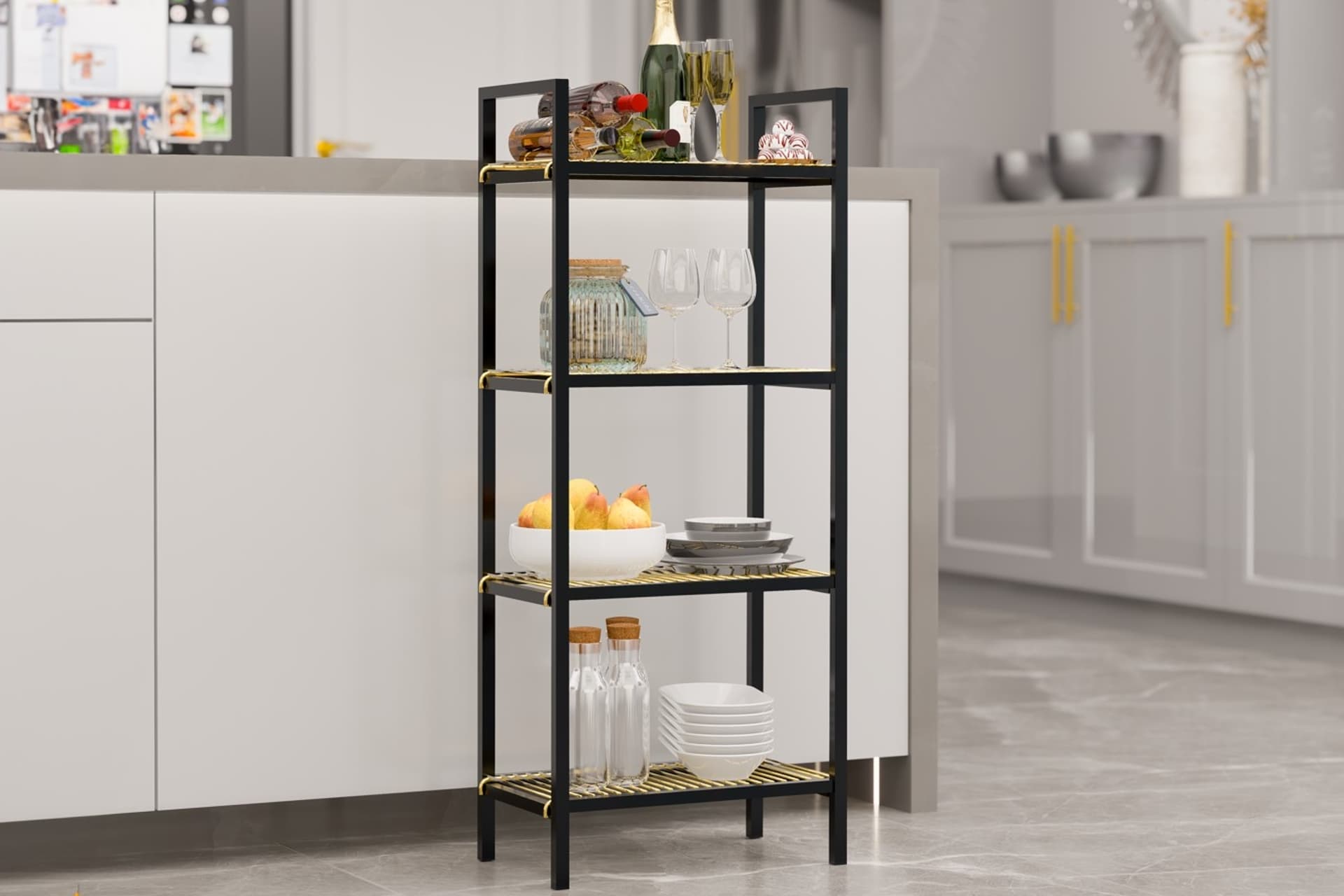 BİNO ÇOK AMAÇLI DÜZENLEYİCİ BANYO MUTFAK RAFI, BEYAZ