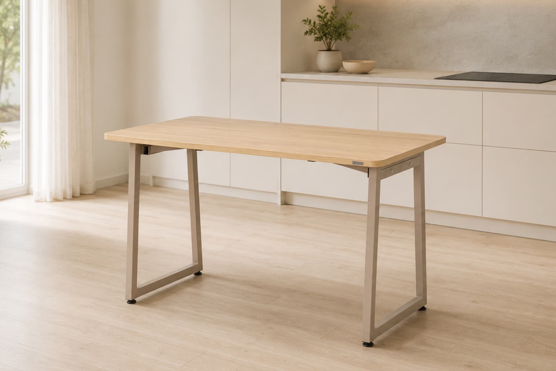 BİGA SABİT MDF MUTFAK MASASI, VİZON NATUREL, 70X120 CM